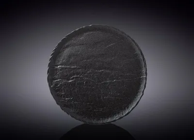 Produktbild von Wilmax Runde Platte SlateStone Schwarz 20.5 cm Porzellan WL-661124/A
