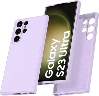 Image de Galaxy S23 Ultra Cover, LaimTop Slim Liquid Silicone Gel Caoutchouc Antichoc Anti-Rayures Housse de protection pour Samsung Galaxy S23 Ultra Violet