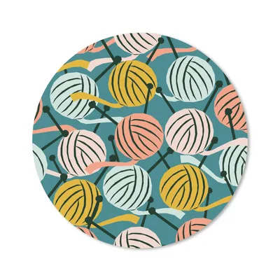 Produktbild von MuchoWow® Mauspad Mousepad Stricken - Wolle - Muster 20x20 cm - Mousepads - Maus Mat - Pad - Mausunterlage - Schreibtischmatte
