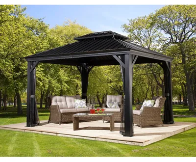 Obrázok produktu pre Pavilón Sojag Messina 10x12 antracit 298 x 363 x 292 cm (D x Š x V) Hliník