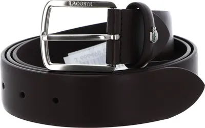 Produktbild von LACOSTE Leder Gürtel Casual 35 Stitched Edges W100 Dragonfly Used dunkelbraun