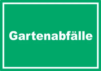 Produktbild von Gartenabfälle Mülltrennung Aufkleber mit Text A4 (210x297mm)