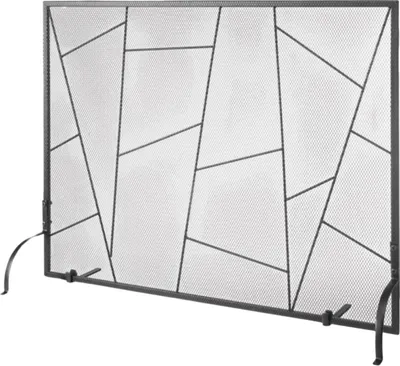 Produktbild von Herdschutz – Funkenfänger aus Eisen – Universalmaß 90cm – Sicheres Ofen- und Kaminroster – 0–40°C