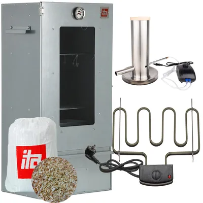 Immagine prodotto di ITA Smoker 7000 - Armadio affumicatore premium con 3 ripiani - Acciaio legato, finestra di visualizzazione e termometro - Qualità  EU Direttamente dal produttore