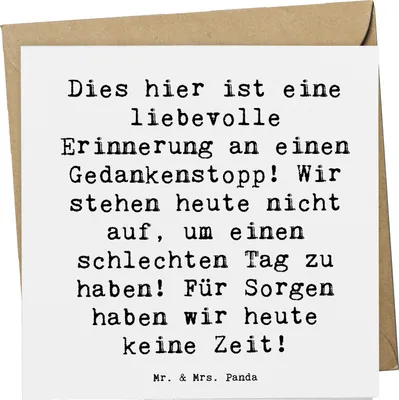 Produktbild von Mr. & Mrs. Panda Grußkarte Spruch Freude Erleben - Weiß - Geschenk, anlasskarte, positive Energie, Einstellung, doppelkarte, Zitat, Klappkarte, Gefühle, Gefühl, faltkarte