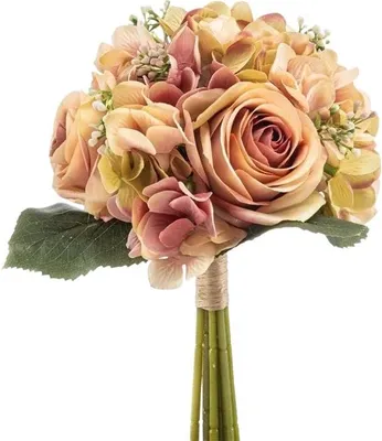 Produktbild von Emerald Künstlicher Blumenstrauß - Kelly | 32 cm, für drinnen, Kunstblume, wie echt, Allergiker geeignet, pflanzliche Dekoration Praxis, Office & Wohnzimmer