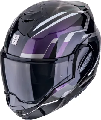 Image de Scorpion EXO Tech Evo Furio casque, noir/lilas/argent, 2XL (62/63)