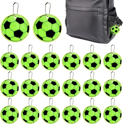 Imagen del producto de Reflector de seguridad para niños, ideal para fútbol, colgante reflectante, seguridad nocturna, fabricado en PVC, reflectante, advertencia, reflectante, para mochila