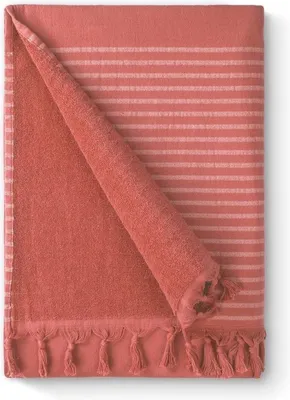 Produktbild von Byrklund Hamam-Handtuch Bath Basics – 100 x 180 – 100 % Baumwolle – Koralle
