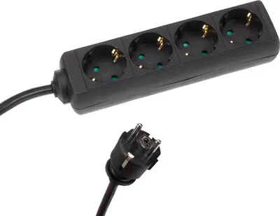 Immagine prodotto di 4-FACH-STECKDOSENLEISTE MIT SCHRUMPFSCHLAUCH - 3G2.5 - CAVO: 5 m - SCHUKO
