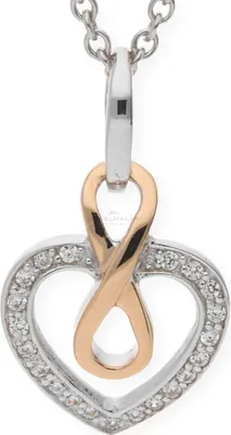 Produktbild von JuwelmaLux Anhänger Silber 925 roségold plattiert Herz mit Zirkonia JL20-02-0110
