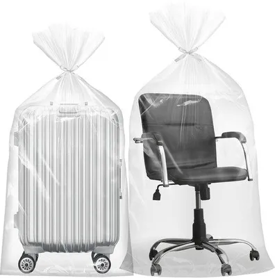 Produktbild von Unyqoos® 10er-Set wiederverwendbare Aufbewahrungstaschen aus PE, transparente Umzugstaschen für große Gegenstände – 100 x 150 cm & 110 x 80 cm