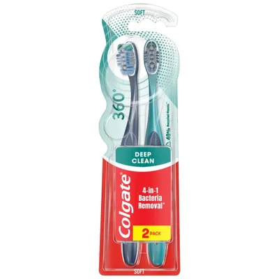 Obrázek produktu pro Colgate Zubní Kartáček 360 Deep Clean 1+1 Gratis - Měkký 1Ks