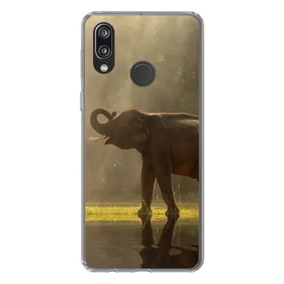 Produktbild von MuchoWow® Handyhülle Schutzhülle Hülle für Huawei P20 Lite (2020) Elefant - Wasser - Tiere - Natur Silikon Softcase Handy Hülle - Kartenhalter