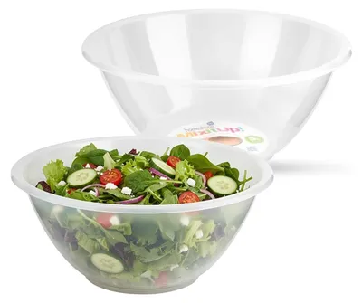 Image de Bol à mélanger en plastique de 28 cm, avec base antidérapante, réutilisable et empilable