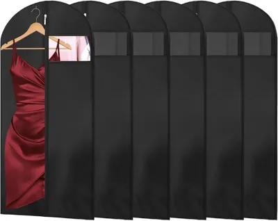 Productafbeelding van Opvouwbare trouwjurk - Set van 6 - 100 x 60 cm - Kledinghoezen met ritssluiting - Stofdicht - Vochtbestendig - Jassen