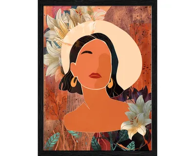 Produktbild von Gerahmtes Bild Flower Girl Illustration II 33x43 cm