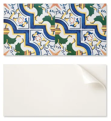 Image de Panneau vinyle décoratif pour cuisine ou salle de bain, dimensions 100x50 cm, modèle en carrelage