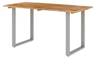 Produktbild von Esstisch aus massivem Akazienholz mit Baumkante 140x70x76cm