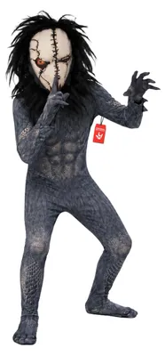 Kinder-Morphpak Seedeater Schwarz Grusel Halloween Kostüm S