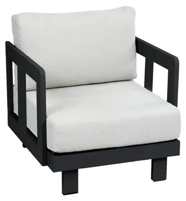 Produktbild von Loungesessel Tulum | Schwarz & Beige | 2er Set