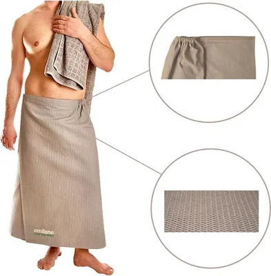 Zdjęcie produktu dla Amilano Saunatuch 80 x 180 cm - Grau / XXL