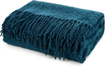 Produktbild von EUROFIRANY | Decke - 150 x 180 cm - marineblau Wohndecke - Streifen