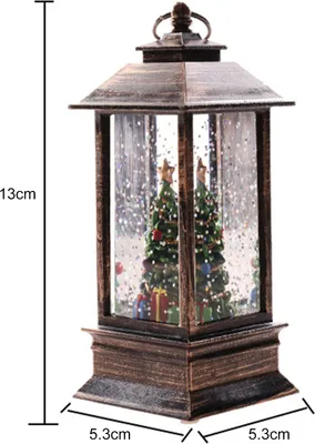 Produktbild von Windlichter im Weihnachtsstil, Cartoon-Weihnachtsmann/Schneemann-Modell, schaffen Atmosphäre, hängende Weihnachtslaternen