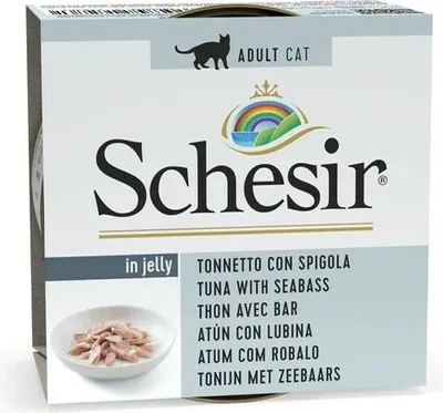 Produktbild von SCHESIR in jelly Tuna with sea bass - nassfutter für Katzen – 85 g