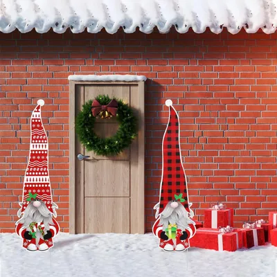 Image de Solidchoice - Décorations de Noël pour l'extérieur - Panneaux de jardin de 110 cm - Grand lutin de Noël, décorations pour le jardin