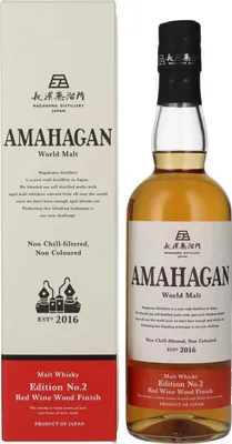 Image de Amahagan World Malt Whisky Edition No.2 RED WINE WOOD Finish 47% Vol. 0,7l en boîte cadeau