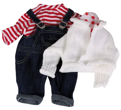 Produktbild von Götz 3401998 Latzhosenset Matrose für Babypuppen Gr. S 30-33 cm 4-TLG
