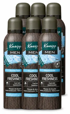 Image de 6 x Mousse douche rafraîchissante Kneipp pour hommes - 200 ml - Pack avantage - 6 pièces