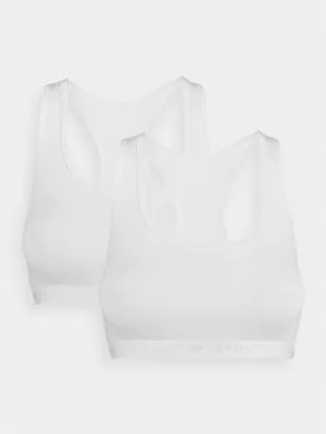 Produktbild von Baumwoll-Alltags-BH 4F für Damen (2er-Pack) – Weiß, Größe: L