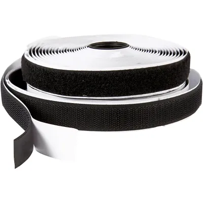 Image de Bande Velcro, 20 mm, noire, autocollante, 5 m