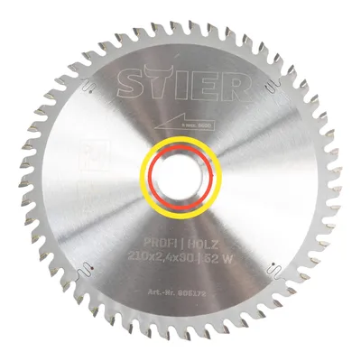 Produktbild von STIER Profi Kreissägeblatt, für Handkreissägen, Holz, 210x2,4x30, 52 Wechselzähne, gehärtet, 5° Spanwinkel