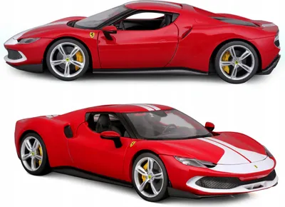 Zdjęcie produktu dla BBURAGO Ferrari 296 GTB, Model super pojazdu, Wstępnie zmontowany, 1:18, Ferrari 296 GTB Assetto Fiorano, Każda płeć, Metal, Plastik