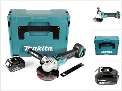 Produktbild von Makita DGA 504 T1J Akku Winkelschleifer 18V 125mm Brushless + 1x Akku 5,0Ah + Makpac - ohne Ladegerät