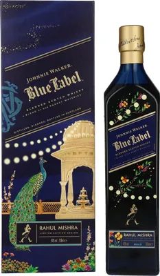 Produktbild von Johnnie Walker Blue Label Rahul Mishra Blended Scotch Whisky 40% Vol. 0,7l in Geschenkbox