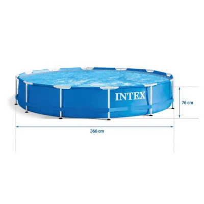 Produktbild von Steinbach 128212 Frame Pool Set Rondo Ii 366 X 76 Cm Kartuschenfilter 2.006 L/H