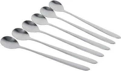 Produktbild von Edelstahl-Löffelset 18cm für Latte, Kaffee, Suppe, Eiscreme, hochwertig