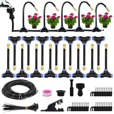 Produktbild von Tuinirrigationssystem 15 m, 15 Sprüher, 360° Rotation, für Rasenbewässerung