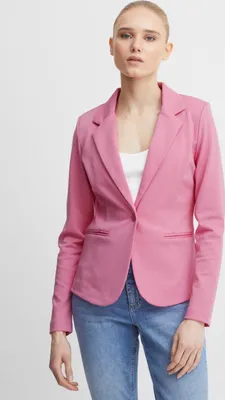 Produktbild von ICHI IHKATE Damen Blazer Jackenblazer Anzugsjacke mit 1-Knopf-Form Stretch Reverskragen Paspeltaschen Slim fit
