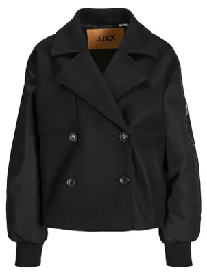 Zdjęcie produktu dla Jack & Jones 12261733_2161_S, Płaszcz trencz, Uni , Dorosły, Zapięcie na guzik, Poliester, Czarny