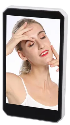 Obrázek produktu pro Telefonní vlogovací selfie displej, 3,97 palce, 1480 mAh, přenosný, s zadní kamerou, bezdrátový magnetický selfie displej pro iOS a Android s dálkovým ovládáním, bílý