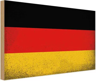 Produktbild von vianmo Holzschild 30x40 cm Deutschland Germany Flagge Fahne Wappen