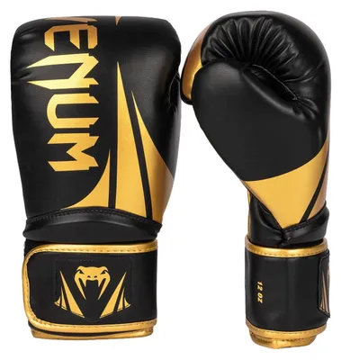 Image de Gants de boxe Venum Challenger 2.5 – Noir/Or – 14 oz
