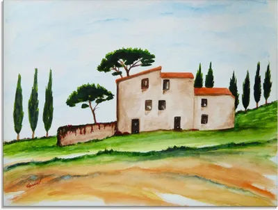 Produktbild von ARTland Glasbild Urlaub in der Toskana Größe: 60x45 cm