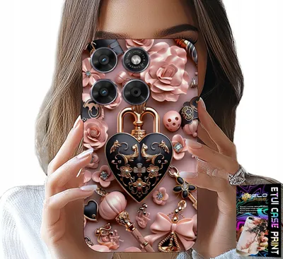 Zdjęcie produktu dla Etui Do Motorola Edge 70 - Kobiece Wzory Kłódka Serce Case + Folia