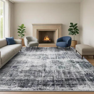 Produktbild von Kurzflor Teppich, superweich, 160x230 cm, waschbar, rutschfest, für Wohnzimmer